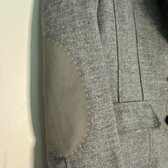 Banana Republic Wool Blend Elbow Patch Schoolboy Blazer Jacket - 2 Tall - Picture 4 of 9